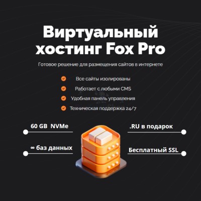 Мощный хостинг Fox Pro быстрый и недорогой - купить в Новом Янзигите